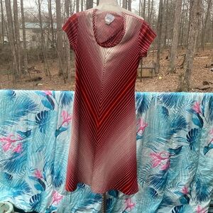 Vintage Wendy One Poco Red and Cream Striped Dress (hand wash only) sz S